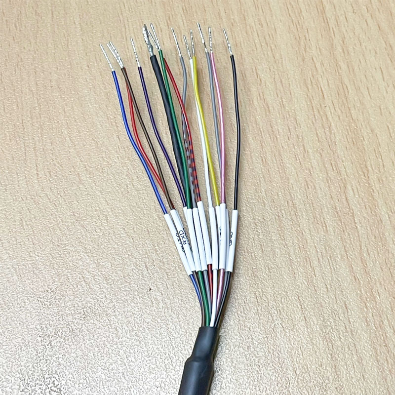 Cáp CM-M12I/O-F12SR-10M-R Dài 10M Power and I/O Breakout Cable M12 A-Code 12 Pin Female to 12 Core Open End For  for COGNEX In-Sight Power & IO Breakout Cable