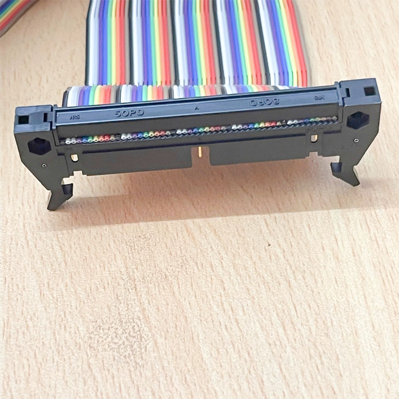 Cáp Flat Ribbon Rainbow PD-PD IDC 50 Pin 2.54mm Male to Male Dài 0.4M