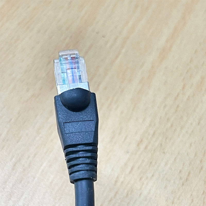Cáp RJ12 6P6C SHIELDED to RJ45 8P8C SLA-T2480V Dài 8M Cable LENS MODULE E346485 AWM 20276 80C 30V VW-1 CARVE For Lens Camera Hanwha Techwin WISENET SLA-T2480V