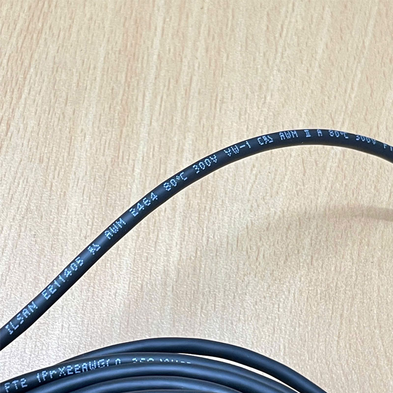 Cáp Hirose HR10A-7P-4P(73) 4 Pin Male Power Cable Connector Dài 10M to 2 Core Open End + PE For Industrial Camera