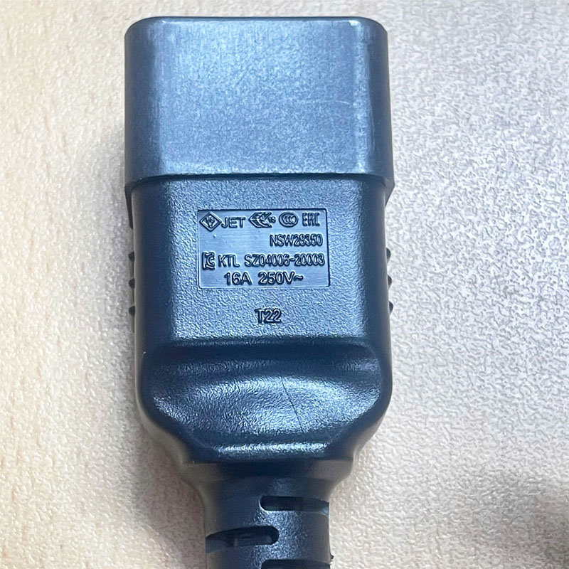 Dây Nguồn LIAN DUNG 038-004-973 Power Cord IEC C13 LT-501 to C20 LT-550 Dài 2M 15A 250V 50227-5 UL 105°C 300V VW-1 14AWG 3x2.08mm² For Rack PDU UPS APC