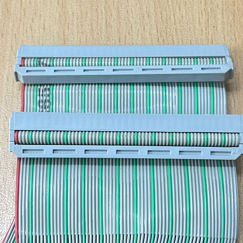 Cáp IDC 64 Pin 2.54mm Pitch Rainbow Flat Ribbon Dài 0.5M Cable 28AWG Cable Heat Shrink Tubing