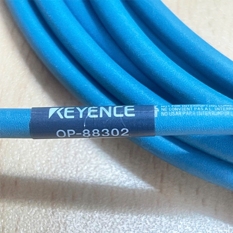Cáp Điều Khiển KEYENCE OP-88302 Ethernet Cable M12 4 Pin D-Code Male to RJ45 Dài 5M For KEYENCE Barcode Reader Scanner