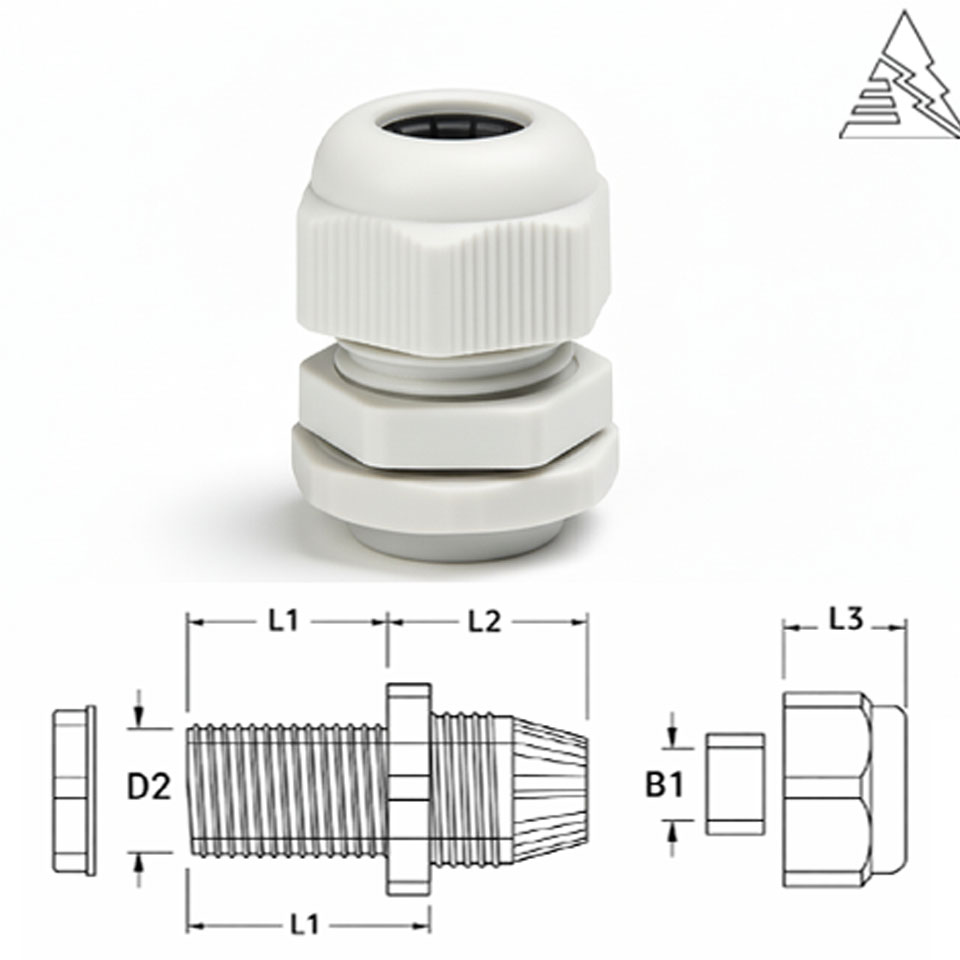 Ốc Siết Cáp Nhựa Cố Định Chống Nước PG9