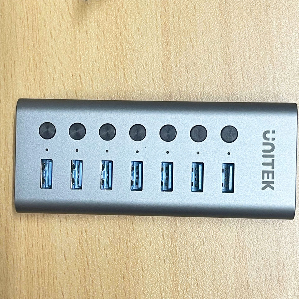 Bộ chia tín hiệu USB 7-Port USB Hub Data Hub Splitter USB Hub USB 3.0 H1314A01-EU Unitek and 12V Power Adapter USB Extension