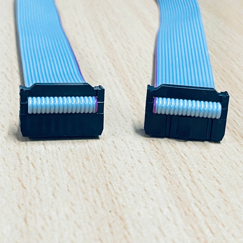 Cáp IDC 16 Pin Flat Ribbon Data Cable Grey Dài 0.4M IDC Female Connector Pitch 2.54mm - Cable Pitch 1.27mm