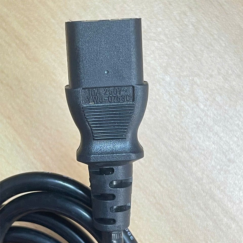 Dây Nguồn HWA JIN YWJ-0753L YWJ-0753C European Schuko Power Cord CEE 7/7 to IEC320 C13 10A 250V 3x0.75mm² Dài 2M