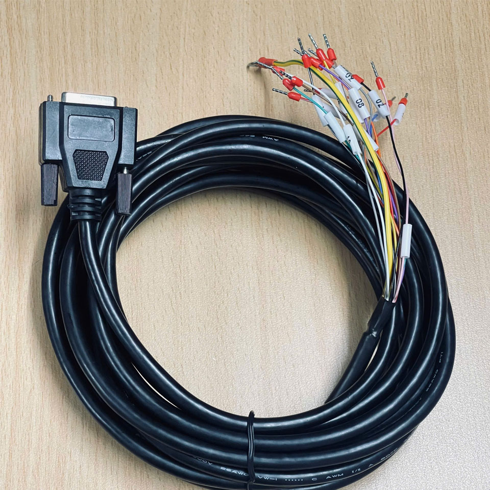 Cáp Điều Khiển DB15 2 Rows D-SUB 15 Pin RS232 Serial Female to 15 Wire Open End Dài 7M