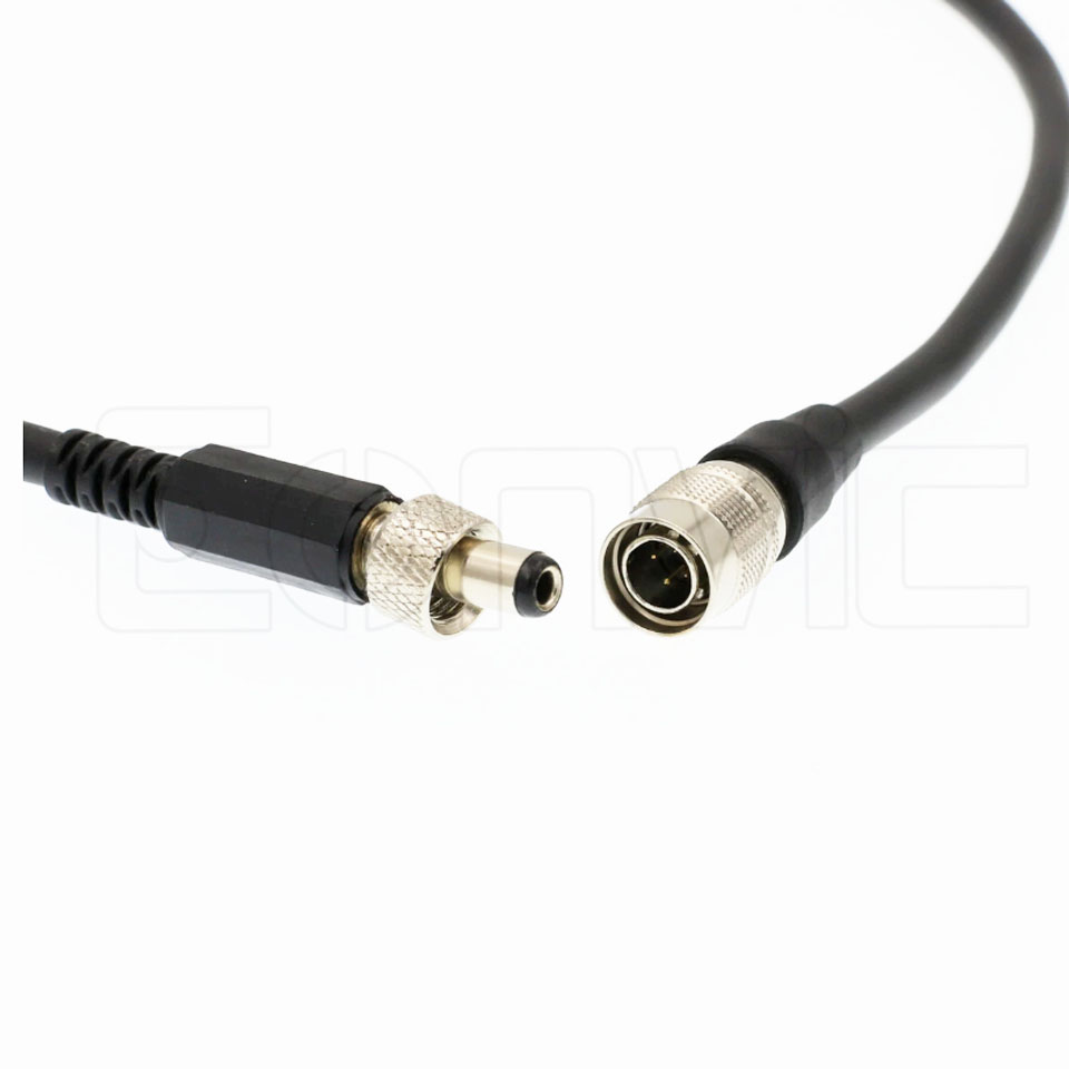 Cáp Nguồn Power Cable Hirose HR10A-7P-4P 4 Pin Locking to DC 5.5mm x2.1mm Screw Lock Dài 50Cm For Video Devices Atomos Lectrosonics PIX-E7 Monitor
