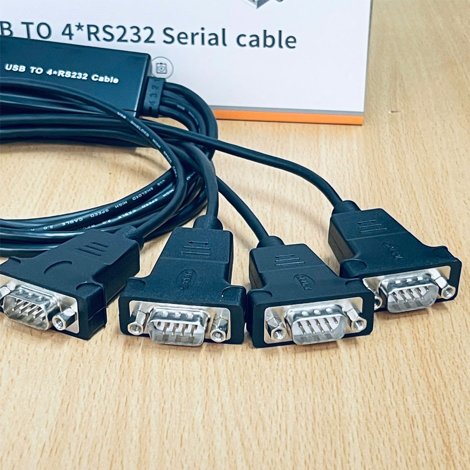 Cáp Chuyển Đổi USB 2.0 to 4 Port RS232 Serial Z-TEK ZE791 Adapter with Prolific PL2303GT Chip Cable