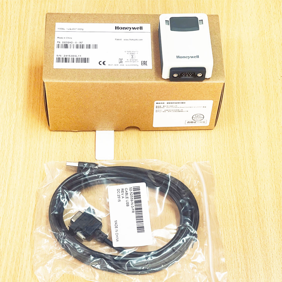Máy Đọc Mã Vạch VUQUEST 3320 PN:3320GHD-4-INT Honeywell Kèm Cáp USB 52-52559-N-3-FR Barcode Scanner
