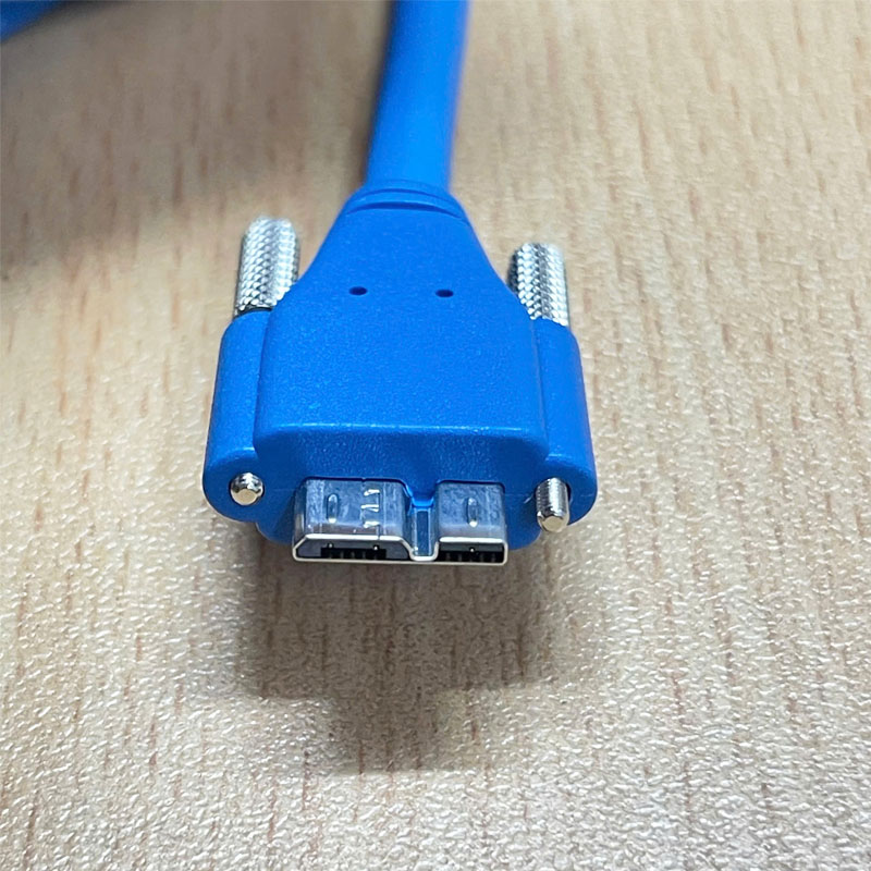 Cáp USB 3.0 Type A to Micro B Male Cable CBL-HFD302MBS-5M Dài 5M With Double Screw Locking Industrial Camera USB 3.0 Vision Cable Machine Vision