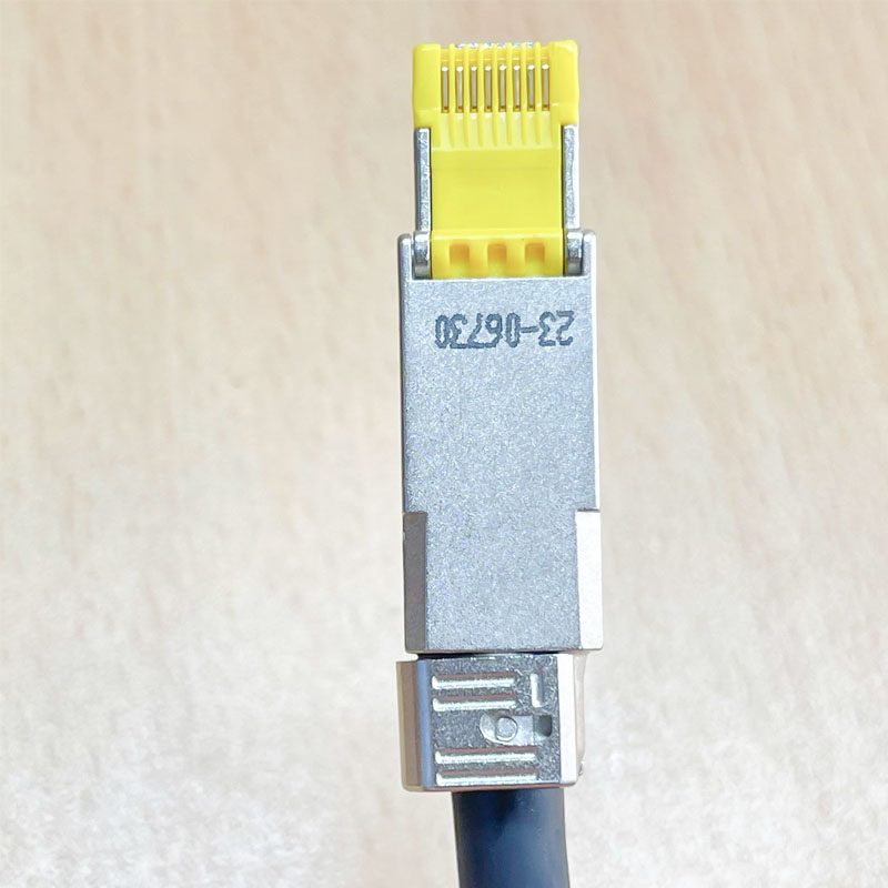 Cáp FA_14391611 EKRK 134123/LVDS Camera Right Angle Hirose HR10A-10P-12P(73) 12 Pin Female to RJ45 Male Dài 6M For Industrial Camera Cable