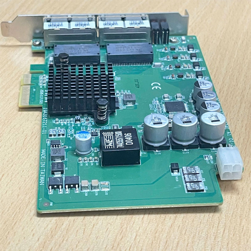Card Mạng Máy Chủ Intel I350 Chip PCIE 1672E/1674E A119A3167211-01 X4 RJ45 Quad 4 Port Industrial Network Card PoE Vision Frame Grabber NICs Gigabit Ethernet Lan 1000Mbps