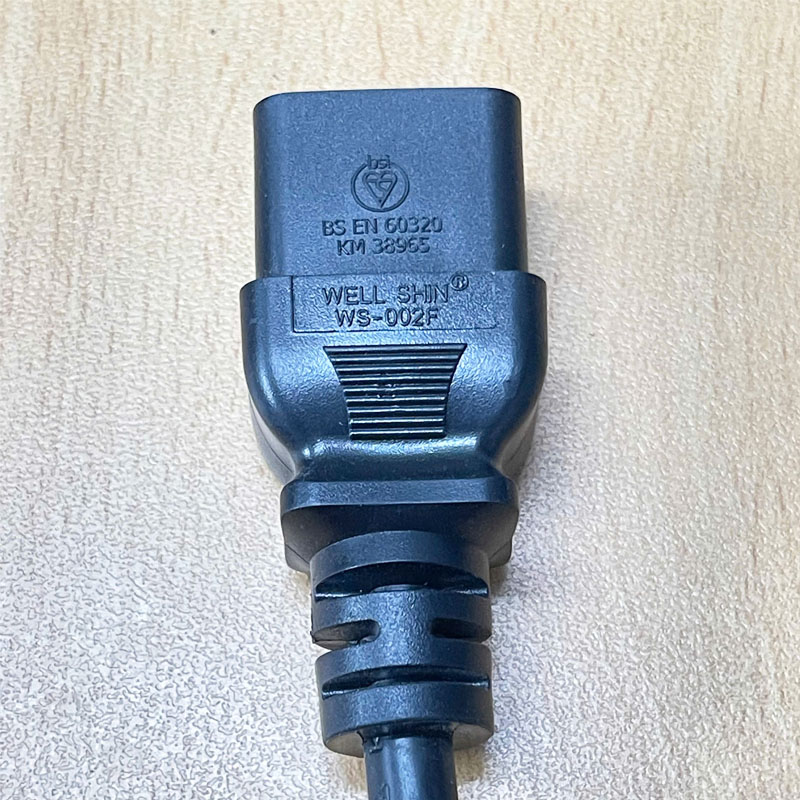 Dây nguồn WELL SHIN WS-012A-1 WS-002F AC Power Cord BS1363 UK to IEC60320 C19 13A 16A 250V 3x1.5mm² 16AWG Dài 2.4M