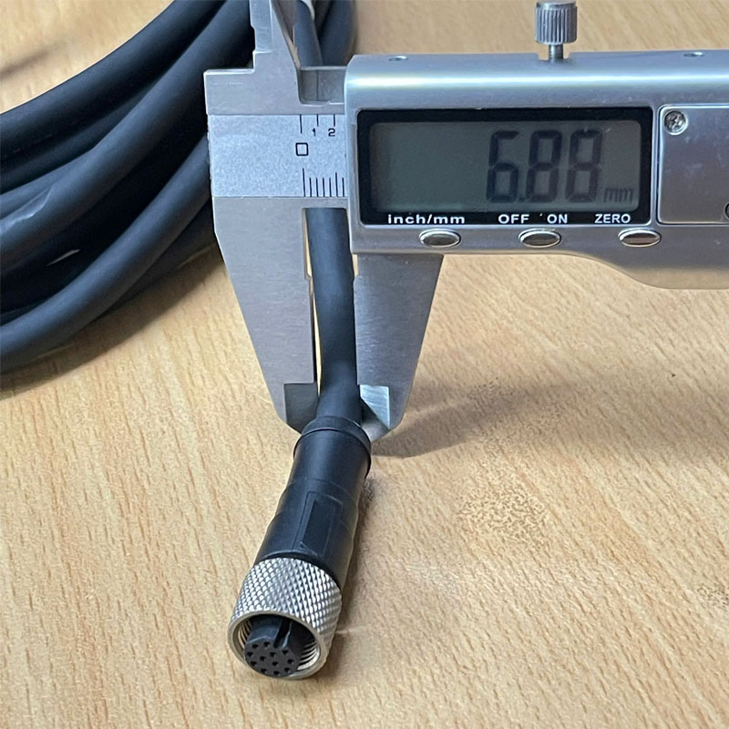 Cáp Original Cognex CCB-M12X12FS-RS232-07-L I/O & Power Dài 7M Cable M12 12 Pin A-Code Female Connector to 12 Core Flying Leads For Camera Cognex 5000 Series Vision System