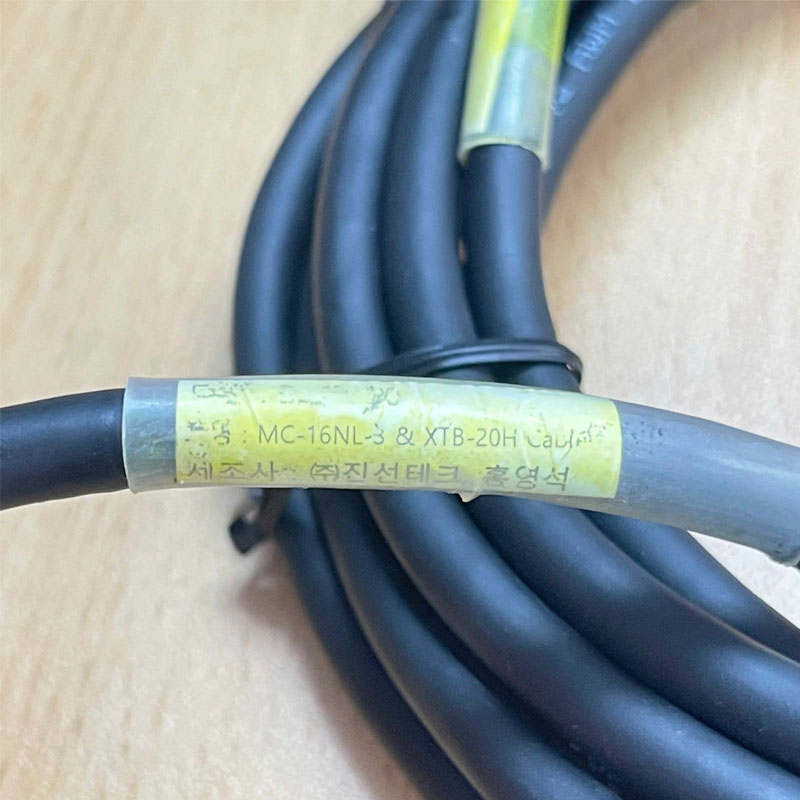 Cáp MC-16NL-3 & XTB-20H 20 Pin IDC Connector Round Female FC 2*10 Pitch 2.54mm to 20 Core Open Flying Dài 4M For Module I/O And Terminal Block