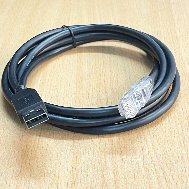 Cáp Máy Quét Mã Vạch USB Type A to RJ50 10P10C 10 Pin Male Black Length 1.8M For Máy Quét Mã Vạch Để Bàn Datamax D8890