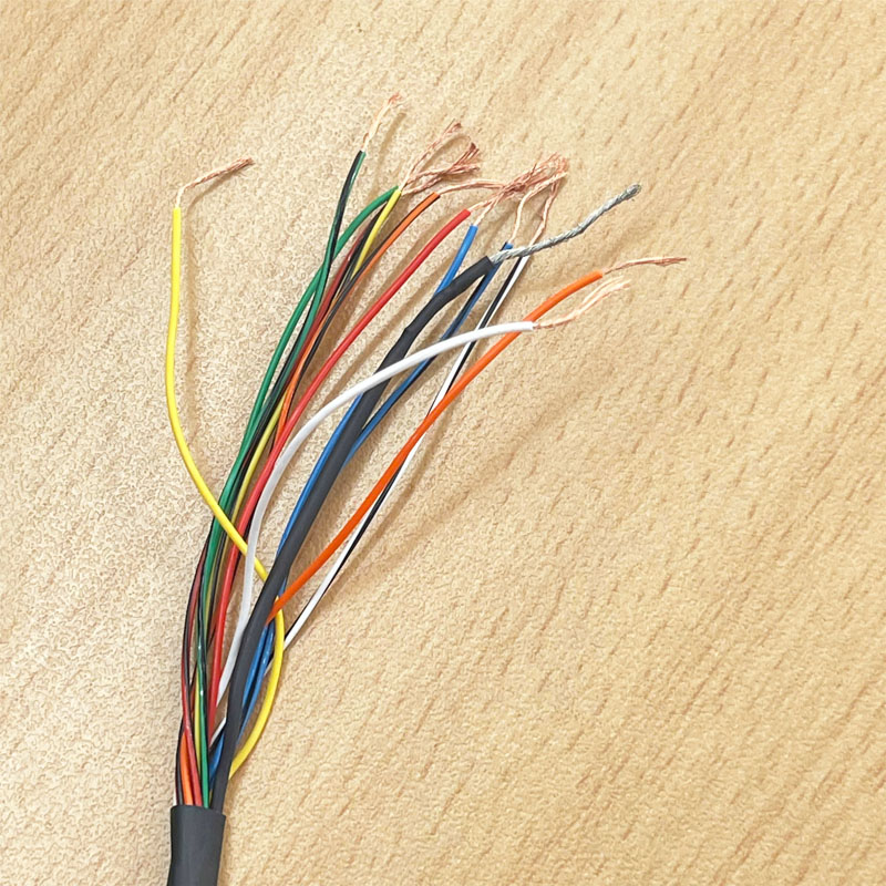 Cáp Hirose 12 Pin Female HR10A-10P-12S(73) to 12 Core Open Wire Shield Cable Dài 3M For Industrial Camera Ricoh