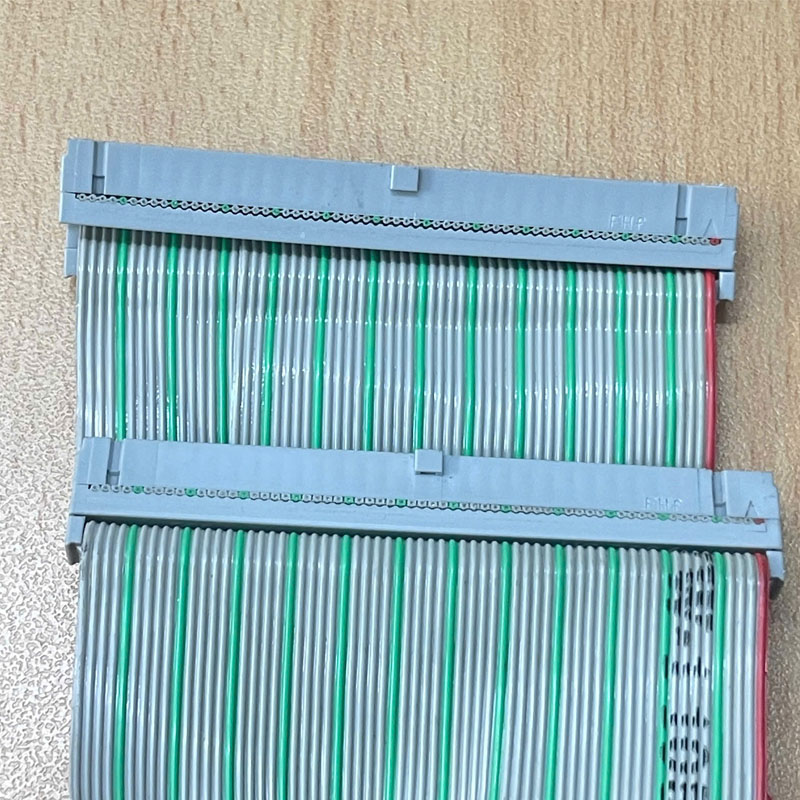 Cáp IDC 64 Pin 2.54mm Pitch Rainbow Flat Ribbon Dài 0.5M Cable 28AWG Cable Heat Shrink Tubing