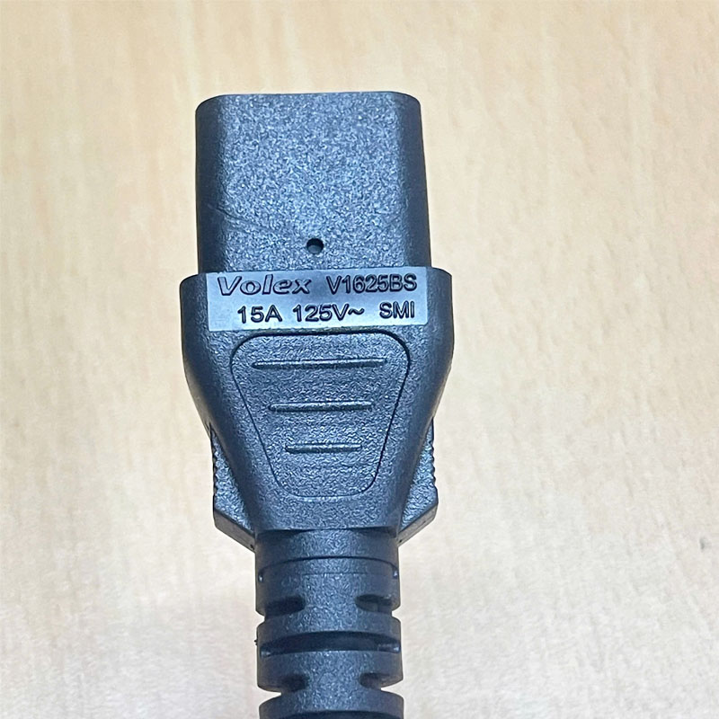 Dây Nguồn VOLEX PS204 V1625BS NEMA 5-15P To C13 AC Power Cord 15A 125V 3x2.08mm 14AWG Dài 2.5M