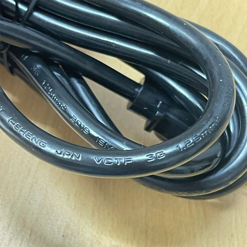 Dây Nguồn I-SHENG SP-301 IS-14 NEMA 5-15P to C13 AC Power Cord 12A 125V 3x1.25mm² 16AWG Length 2.5M