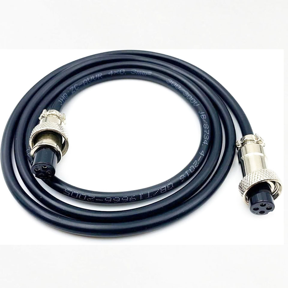 Cáp GX12 4 Pin Female to Female Circular Cable Connector Dài 2M For Máy Đóng Gói Tự Động