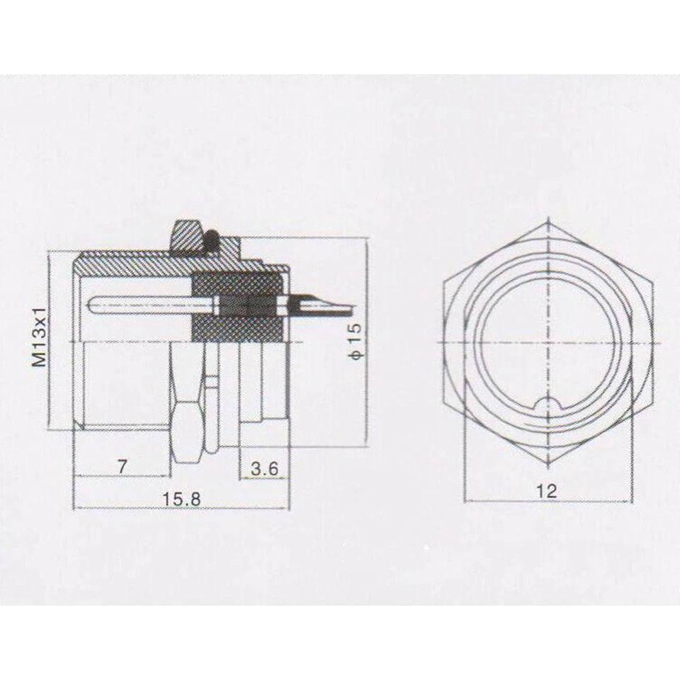Bộ Jack GX12 2 Pin Male + Female Screw Type Electrical Socket Connector Aviation Plug