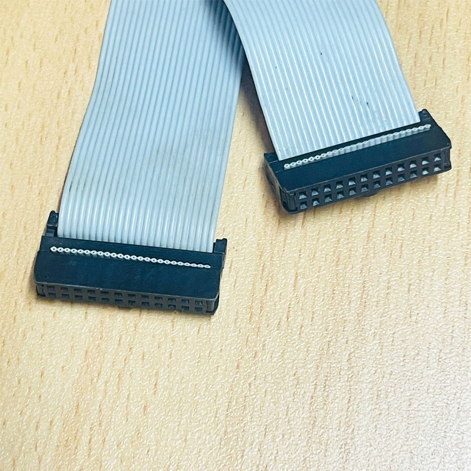 Cáp IDC 24-Pin 2 Row 2x12 Pitch 2.54mm Cái- Cái Ngược Hướng Dài 20Cm