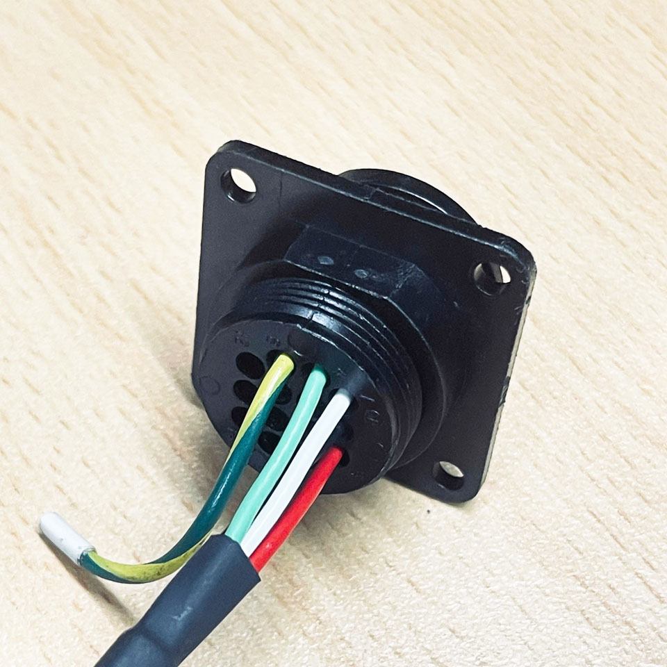 Cáp SMEMA COM 206043 Circular Connecror 14 Pin Female to 4 Core UPSTREAM CT3609 + 1 Grounding