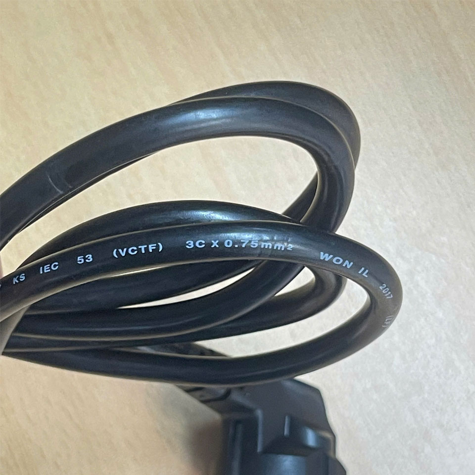 Dây Nguồn HWA JIN YWJ-0753L YWJ-0753C European Schuko Power Cord CEE 7/7 to IEC320 C13 10A 250V 3x0.75mm² Dài 2M