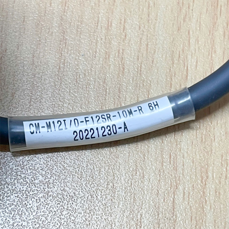 Cáp CM-M12I/O-F12SR-10M-R 6H/20221230-A Dài 10M Power and I/O Breakout Cable M12 A-Code 12 Pin Female 90 Degree to 12 Core Open End For Cognex Camera, Leuze Electronic Camera Version Systerm