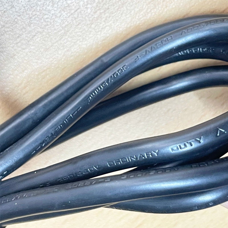 Dây Nguồn 2 Chân Tròn LINETEK LP-33 LS-60 AC Power Cord Europe Plug Schuko CEE 7/7 90 Degree to IEC320 C13 10A 250V 3x0.75mm 18AWG Dài 1.8M