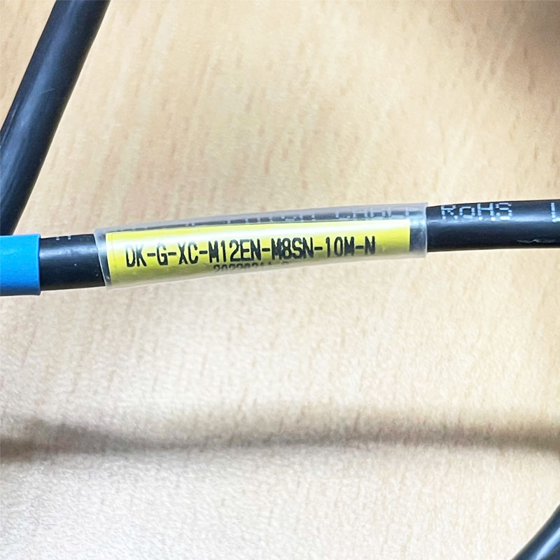 Cáp Điều Khiển DK-G-XC-M12EN-M8SR-10M-N Dài 10M Cable M12 X-Code 8 Pin Male to RJ45 CAT5E Shielded For Cognex Industrial Camera
