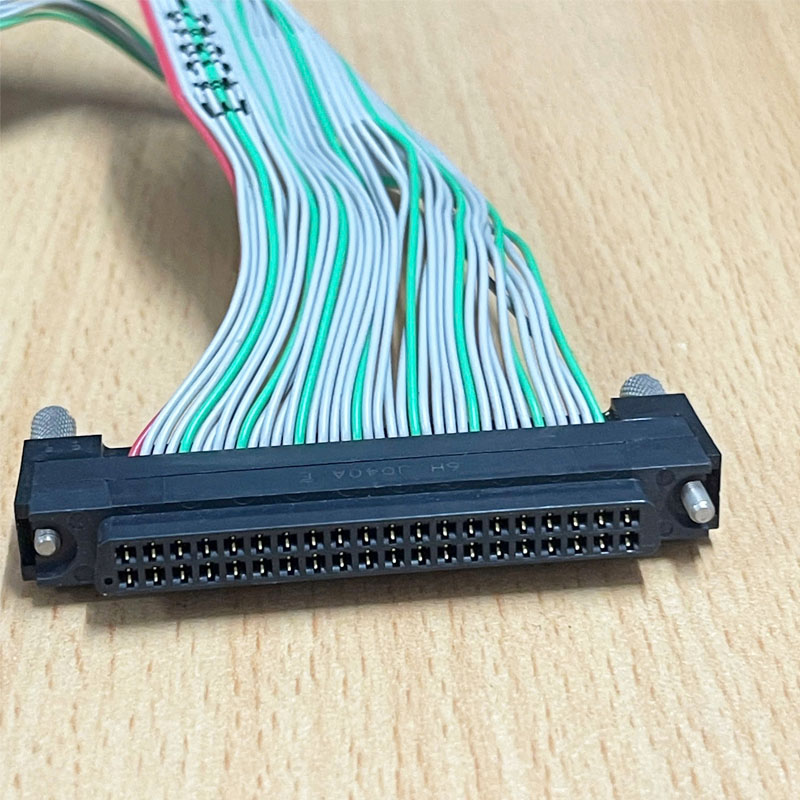 Cáp Kết Nối FA-CBL05FMV A6CON1 40 Pin to IDC 40 Pin FC 2*20 Pitch 2.54mm Connector Cable Flat Ribbon Data Rainbow Color Dài 40Cm For PLC I/O Cable Control Mitsubishi Q Series witch Terminal Board