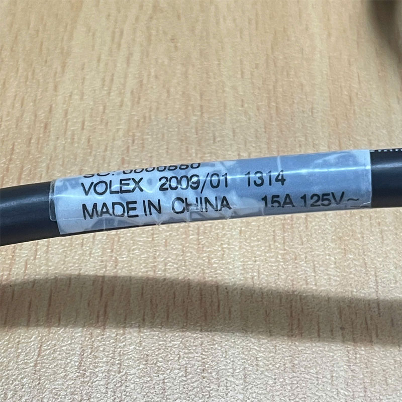 Dây Nguồn VOLEX PS204 V1625BS NEMA 5-15P To C13 AC Power Cord 15A 125V 3x2.08mm 14AWG Dài 2.5M