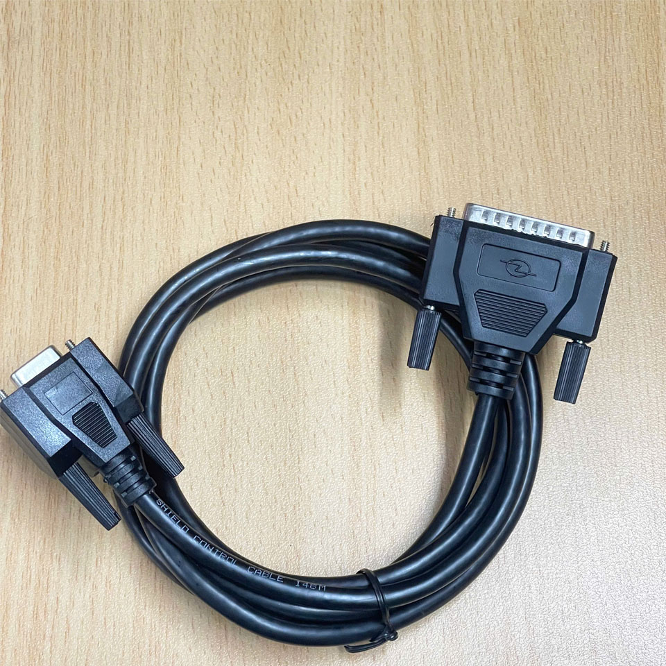 Cáp Máy Cắt Decal Mimaki CG-60ST Graphtec Kingcut Pcut Cable EIA RS-232C CCITT V.24 JIS×5101 DB25 Male to DB9 Female Dài 1.8M For Mimaki Roland Graphtec P-Cut Printing Cable