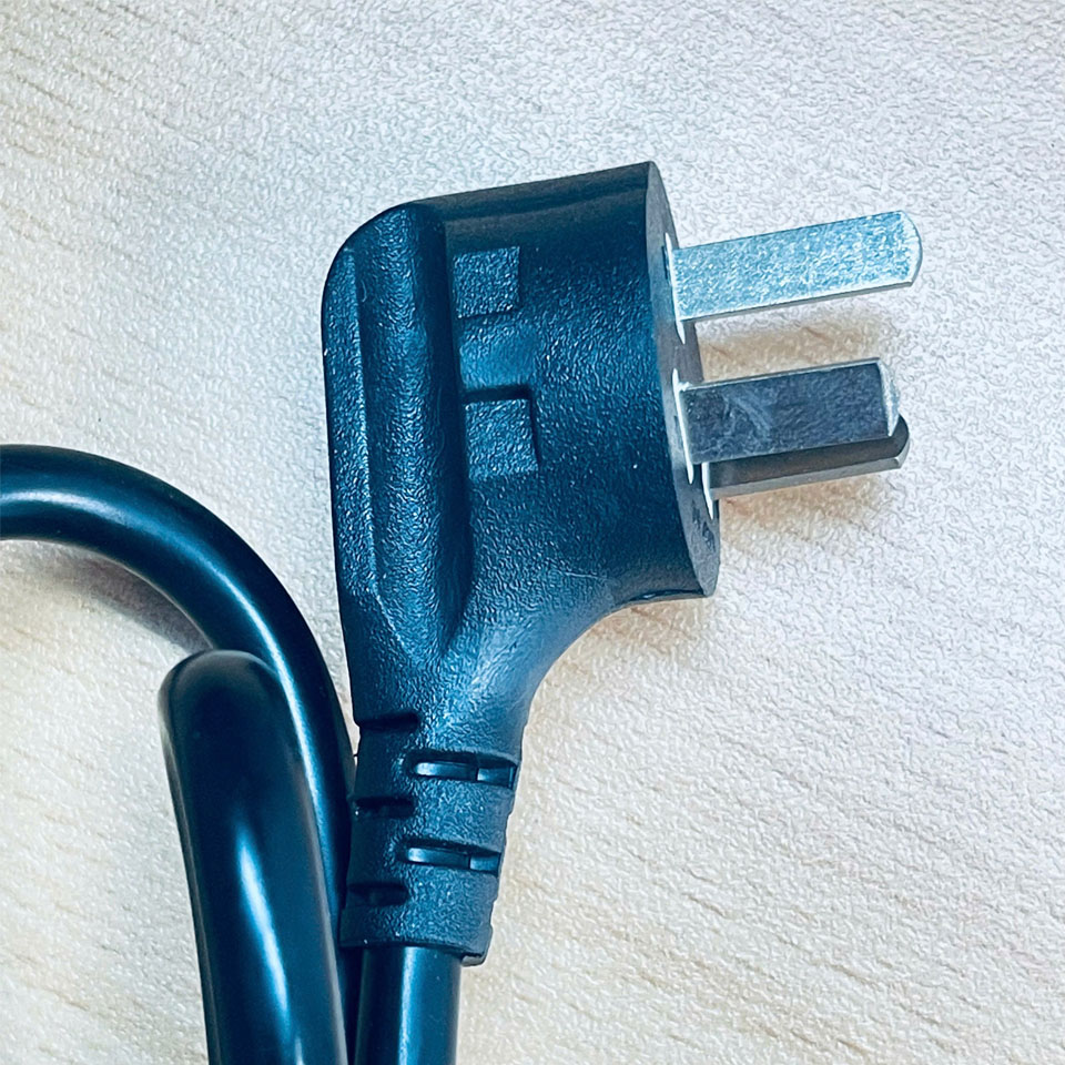 Dây Nguồn Australia & China Chuẩn 3 Chân Chéo Tam Giác AC Power Cord GB2099 to C13 10A 250V 18AWG 3x1.0mm² OD 7.3mm Length 1M