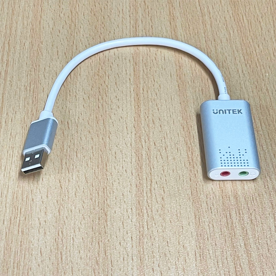 Cáp Chuyển Đổi USB2.0 -> Audio UNITEK Y-247A Dài 20Cm