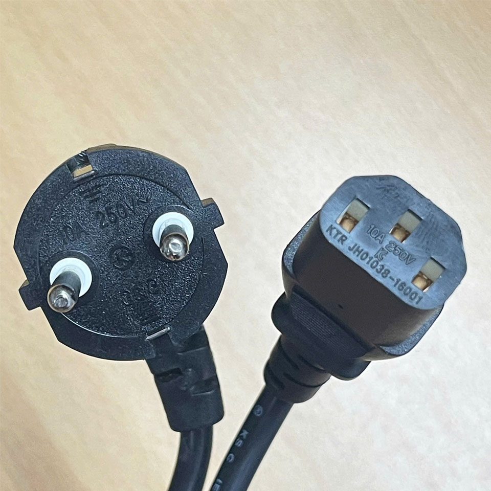 Dây Nguồn KOREA G&G KTRJHO10-16001 10A 250V 2-Prong Euro Power Cord European Schuko Power Cord CEE 7/7 to IEC320 C13 10A 250V 3x0.75mm² Length 1.5M