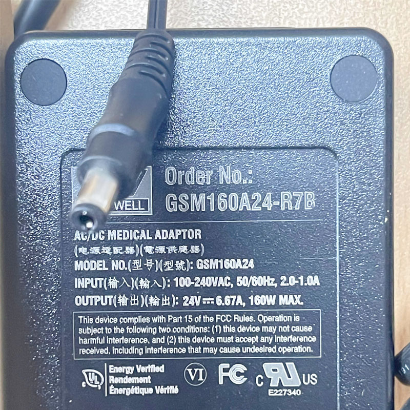 Chuyển nguồn Adapter 24V 6.67A 160W Mean Well GSM160A24-R7B DC Size 5.5mm x 2.5mm
