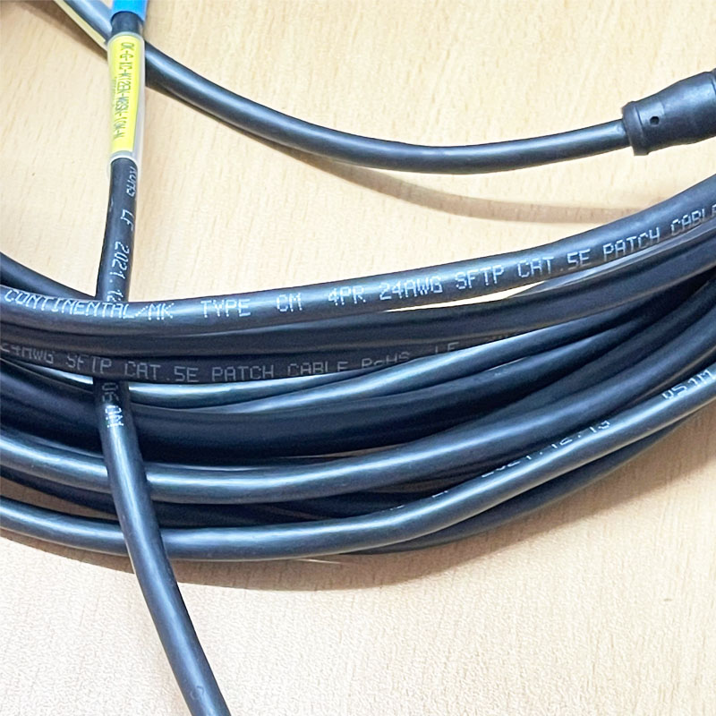 Cáp Điều Khiển DK-G-XC-M12EN-M8SR-10M-N Dài 10M Cable M12 X-Code 8 Pin Male to RJ45 CAT5E Shielded For Cognex Industrial Camera