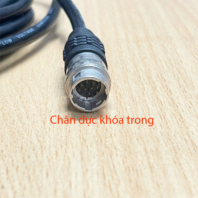 Cáp Power I/O Cable Hirose 12 Pin Female HR10A-10P-12S(73) to Hirose 12 Pin Male HR10A-10J-12P(73) Dài 7M For Industrial Basler GIGE AVT Camera