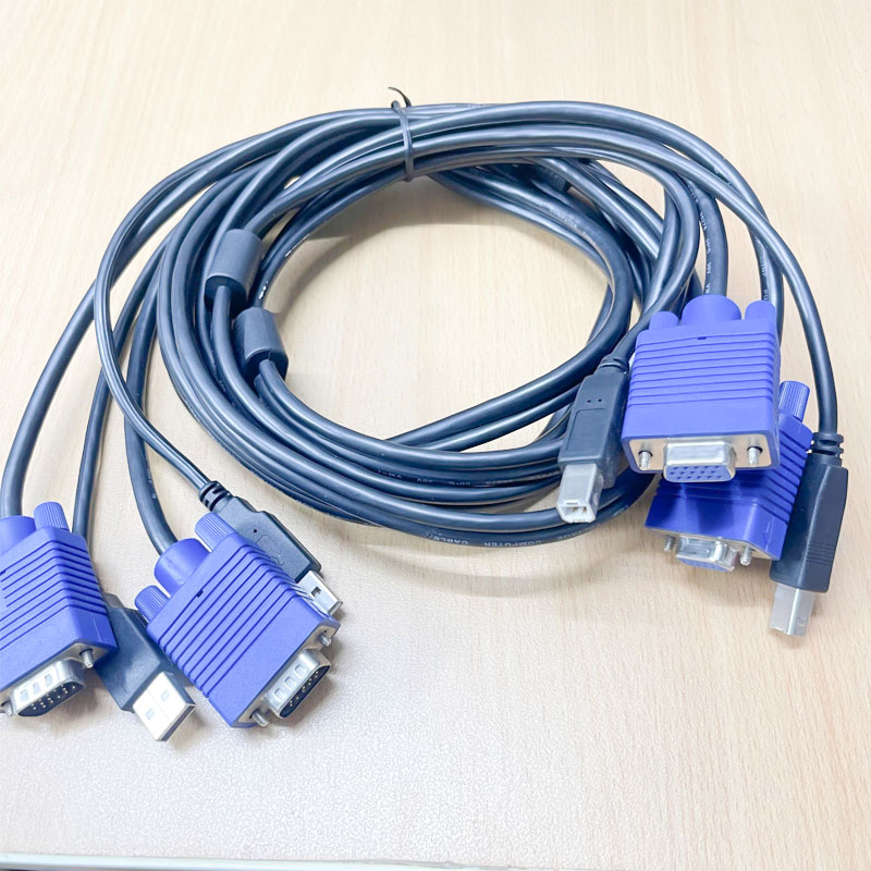 Cáp Điều Khiển KVM Switch USB Type B VGA Male To USB Type A VGA Female KVM Cable Dài 1.8M For KVM Switch DIGITUS DC-11201-1
