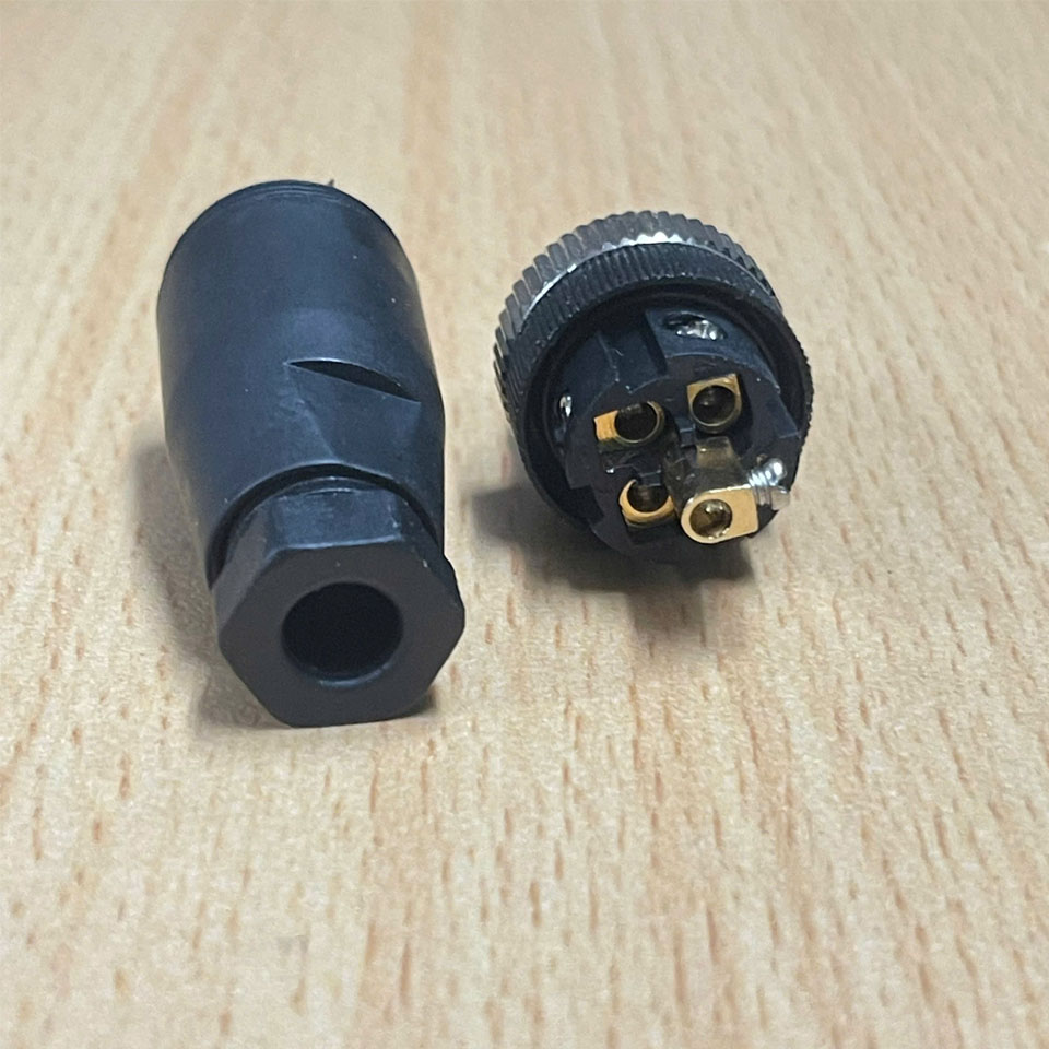 Đầu Nối M12 A-Code 5-Pin Male 5 Position Circular Connector Plug Male Pins Screw For Sensor Cable