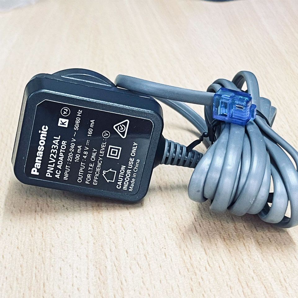 Bộ Chuyển Đổi Nguồn AC ONE 4.8V 160MA PNLV233AL Panasonic Connector Size Left OFFSET Modular 6P6C For Điện Thoại Không Dây Panasonic PNLC1065
