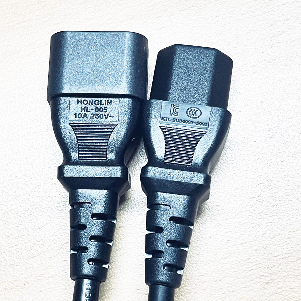 Dây Nguồn HONGLIN HL-005 HL006 AC Power Cord IEC-320 C13 to C14 10A 250V 18AWG 3x1.0mm² Dài 4M Cable For Rack PDU UPS APC witch Server, Network Switch