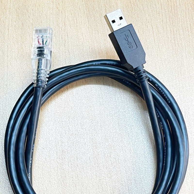 Cáp Máy Quét Mã Vạch USB Type A to RJ50 10P10C 10 Pin Male Black Length 1.8M For Máy Quét Mã Vạch Để Bàn Datamax D8890