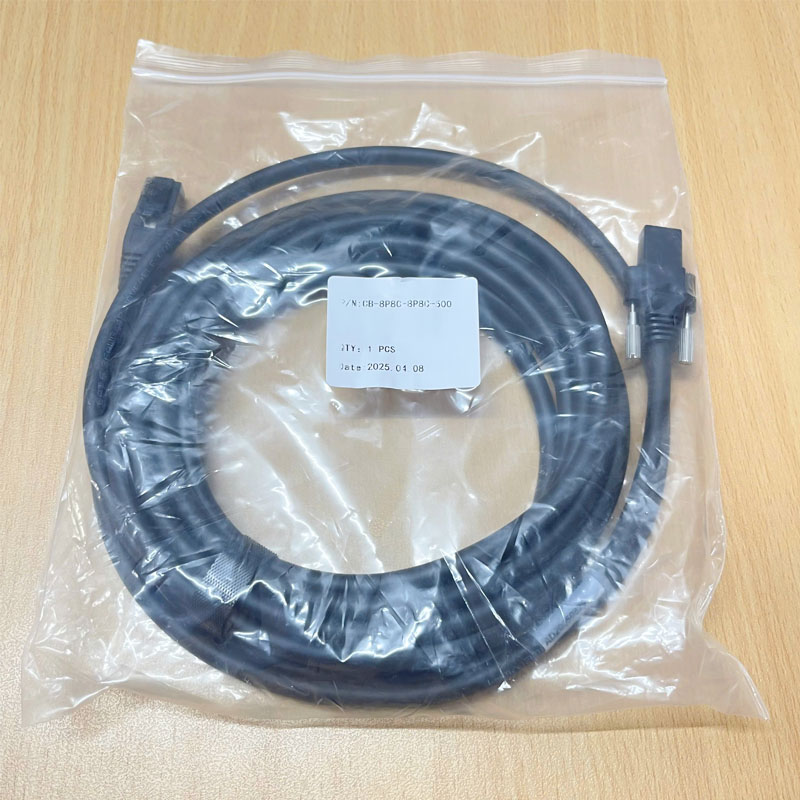 Cáp Mạng Công Nghiệp MV-ACG-RJ45s-RJ45-ST-5M Cable GigE CAT6 S/FTP Screw Locking Horizontal RJ45 CB-8P8C-8P8C-500 Dài 5M For Industrial Digital GigE HIK VISION Camera