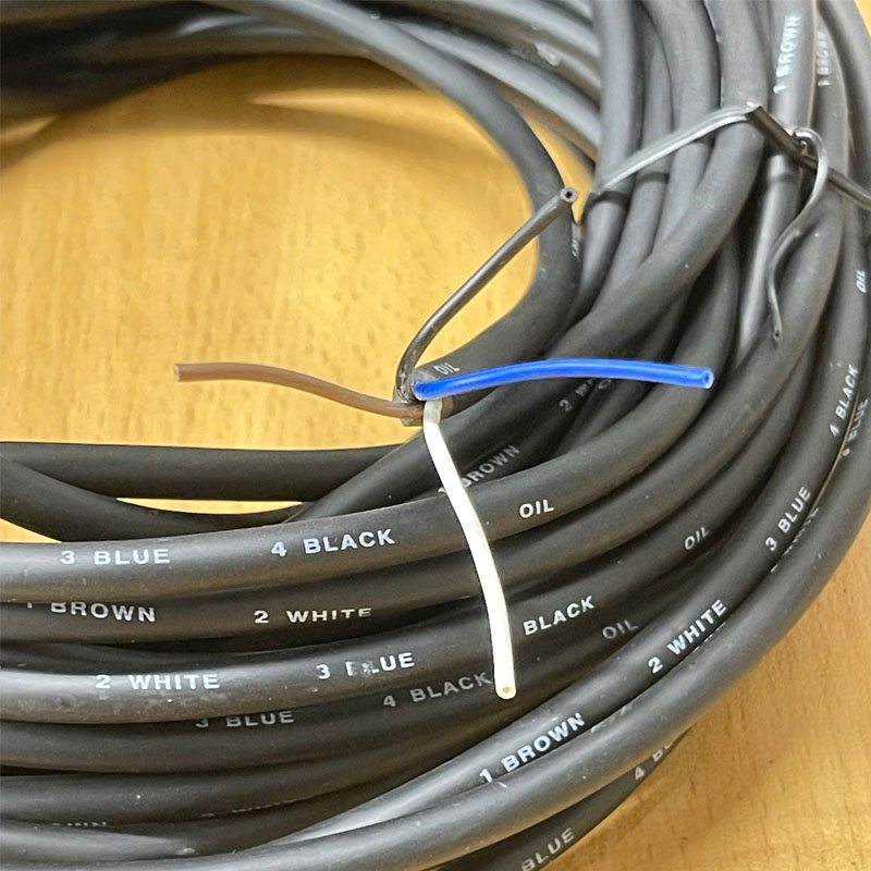Cáp truyền động cảm biến Sensor M12 A-Code 4 Pin âm to 4 Core Open Dài 15M Cable M12 4 Pin A-Code Female to 4 Core Bare Wire Open End for Sensor
